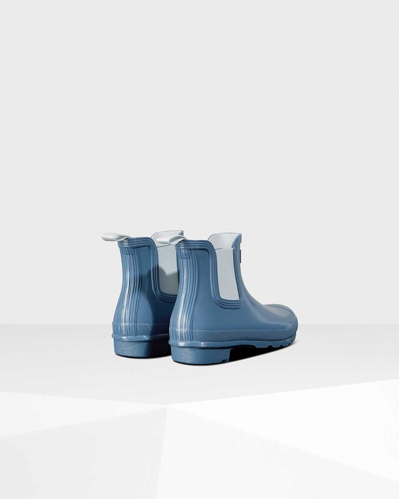 Hunter Original Women Chelsea Boots Blue | 396656161