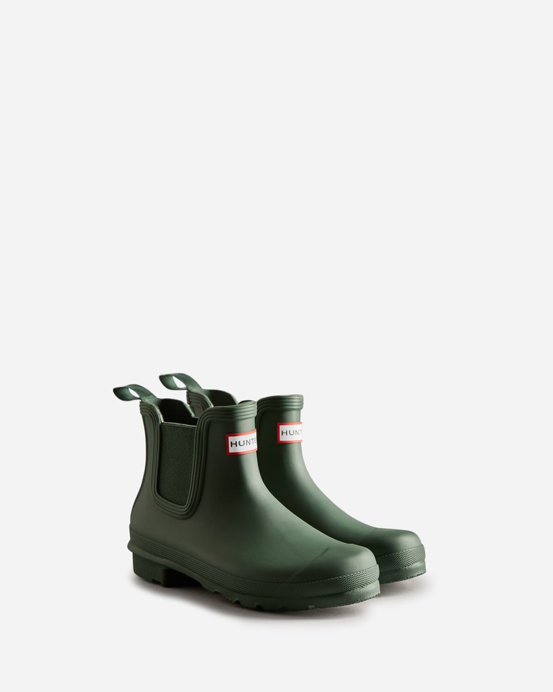 Hunter Original Women Chelsea Boots Green | 876672773