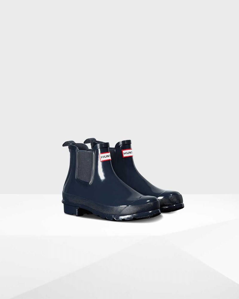 Hunter Original Women Chelsea Boots Navy | 806341838
