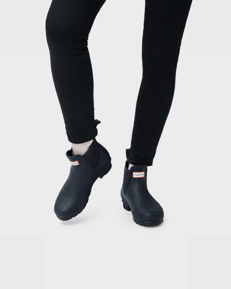 Hunter Original Women Chelsea Boots Navy | 560160951
