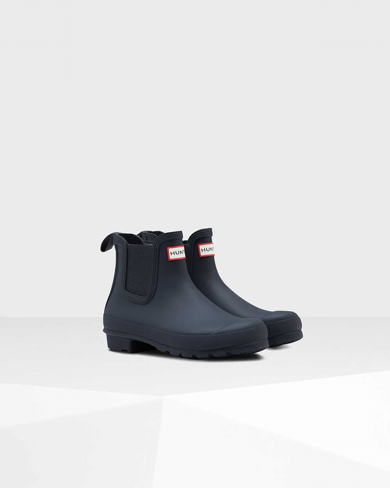 Hunter Original Women Chelsea Boots Navy | 560160951