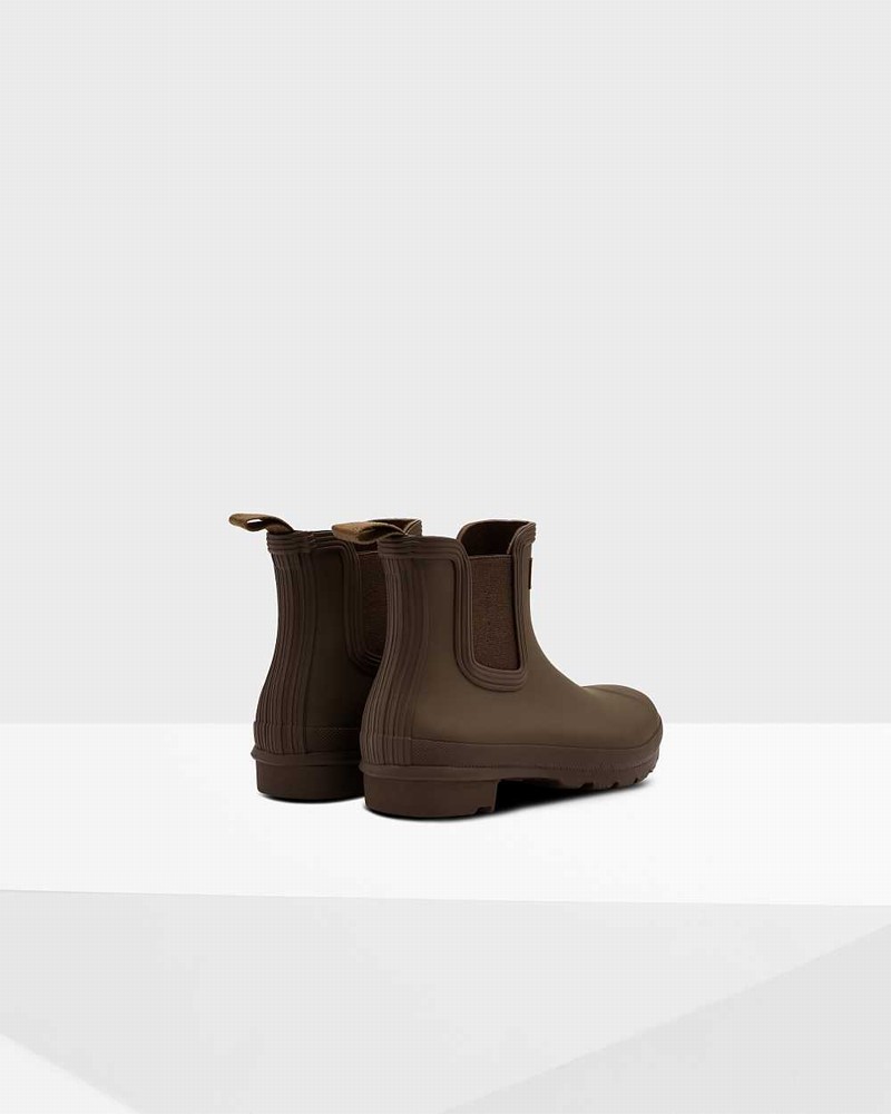 Hunter Original Women Chelsea Boots Olive | 47778948
