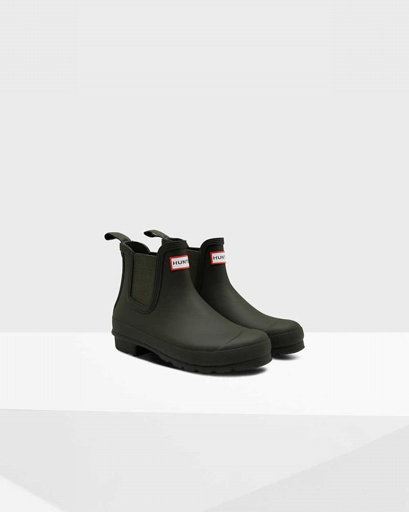 Hunter Original Women Chelsea Boots Olive | 568182492