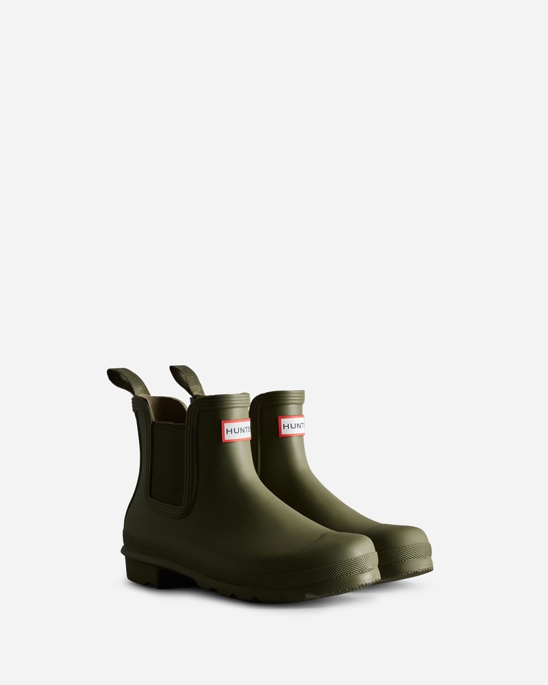 Hunter Original Women Chelsea Boots Olive | 616294238