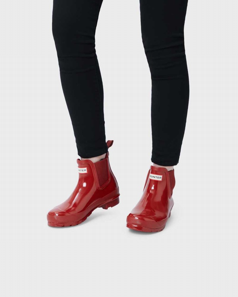 Hunter Original Women Chelsea Boots Red | 176531144