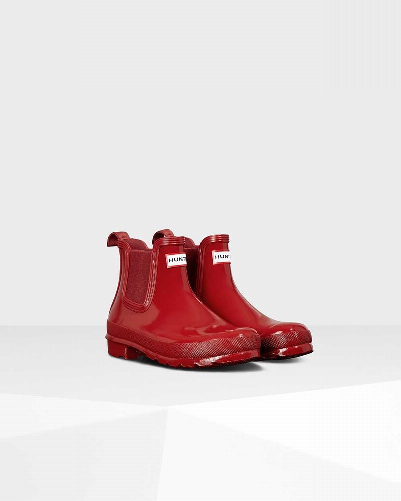 Hunter Original Women Chelsea Boots Red | 176531144