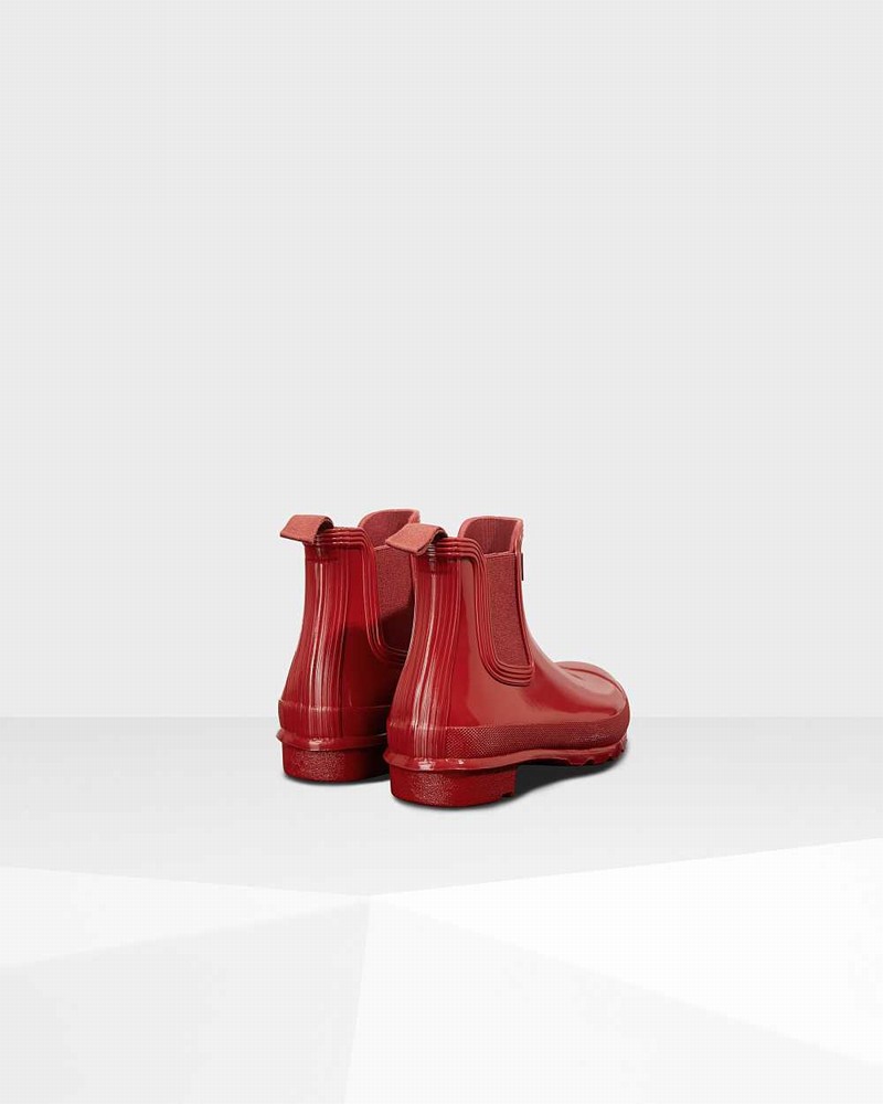 Hunter Original Women Chelsea Boots Red | 176531144