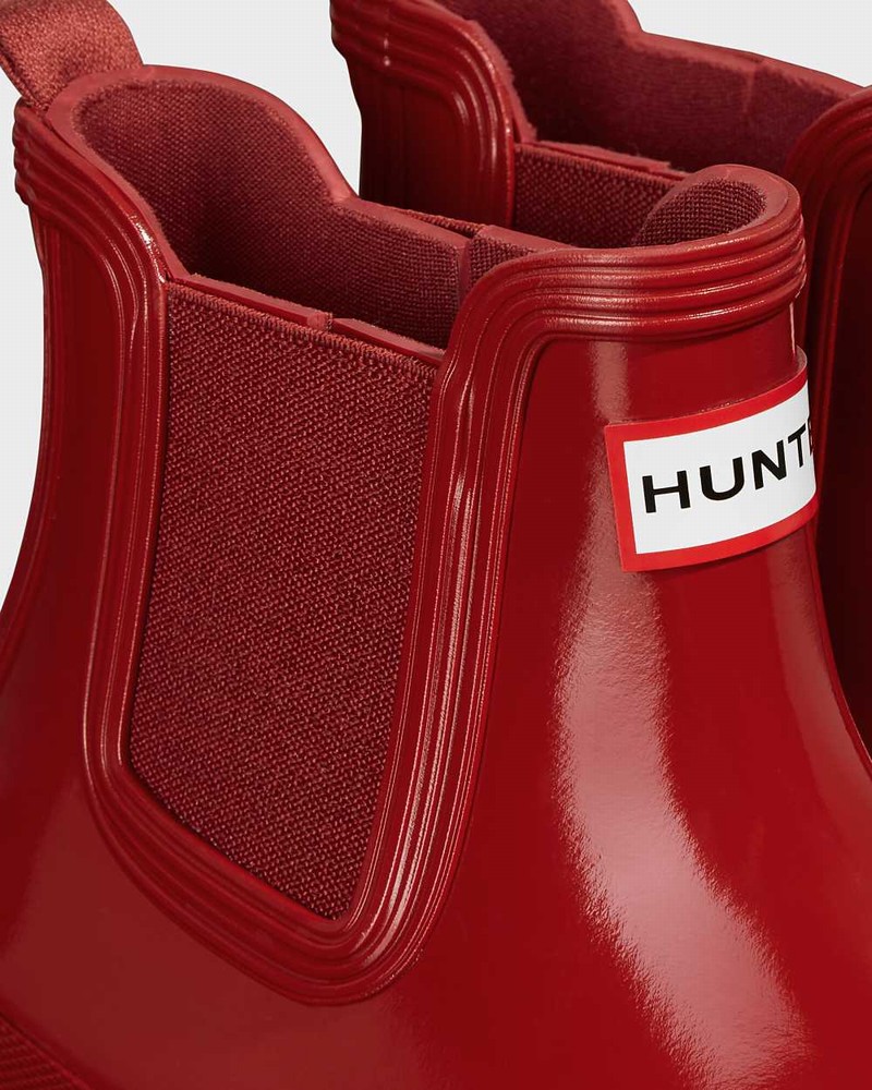 Hunter Original Women Chelsea Boots Red | 176531144