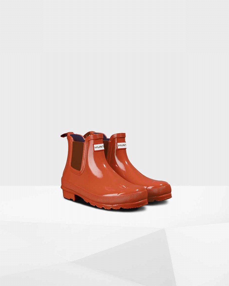 Hunter Original Women Chelsea Boots Red | 872156697