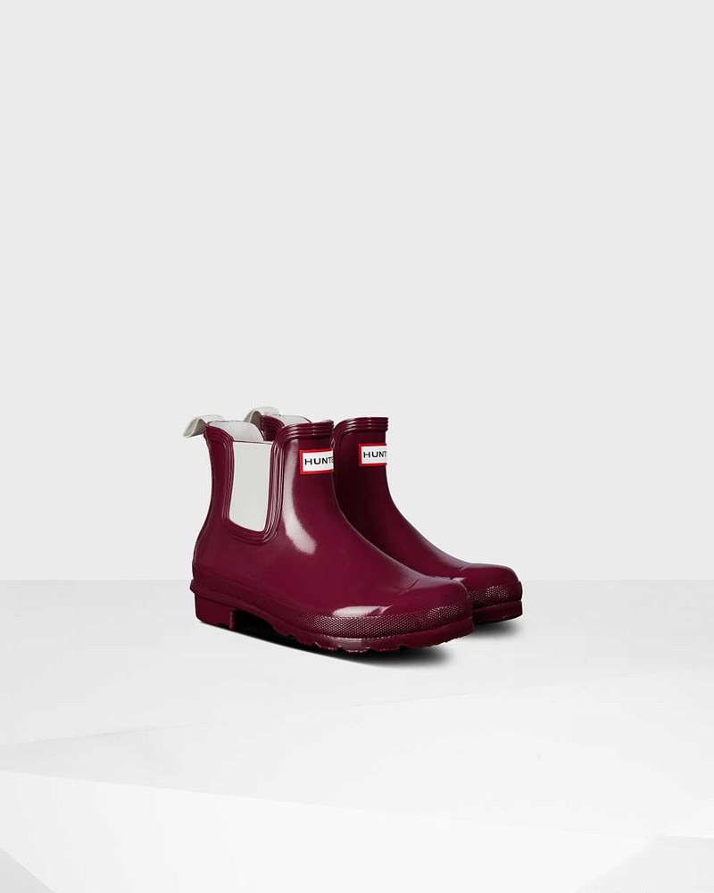 Hunter Original Women Chelsea Boots Red | 127018163