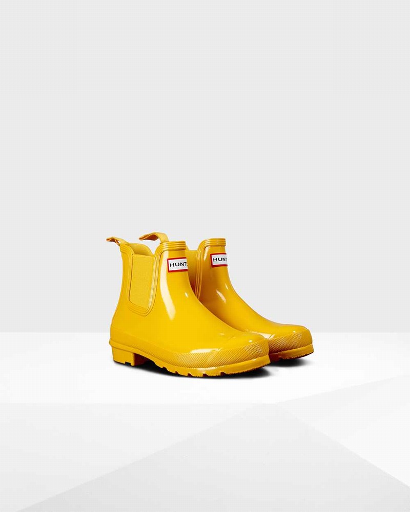Hunter Original Women Chelsea Boots Yellow | 786803598