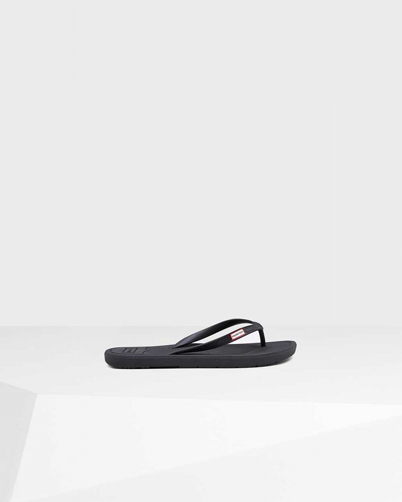 Hunter Original Women Flip Flops Black | 138990339
