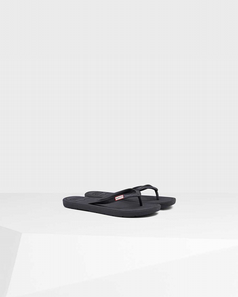 Hunter Original Women Flip Flops Black | 138990339