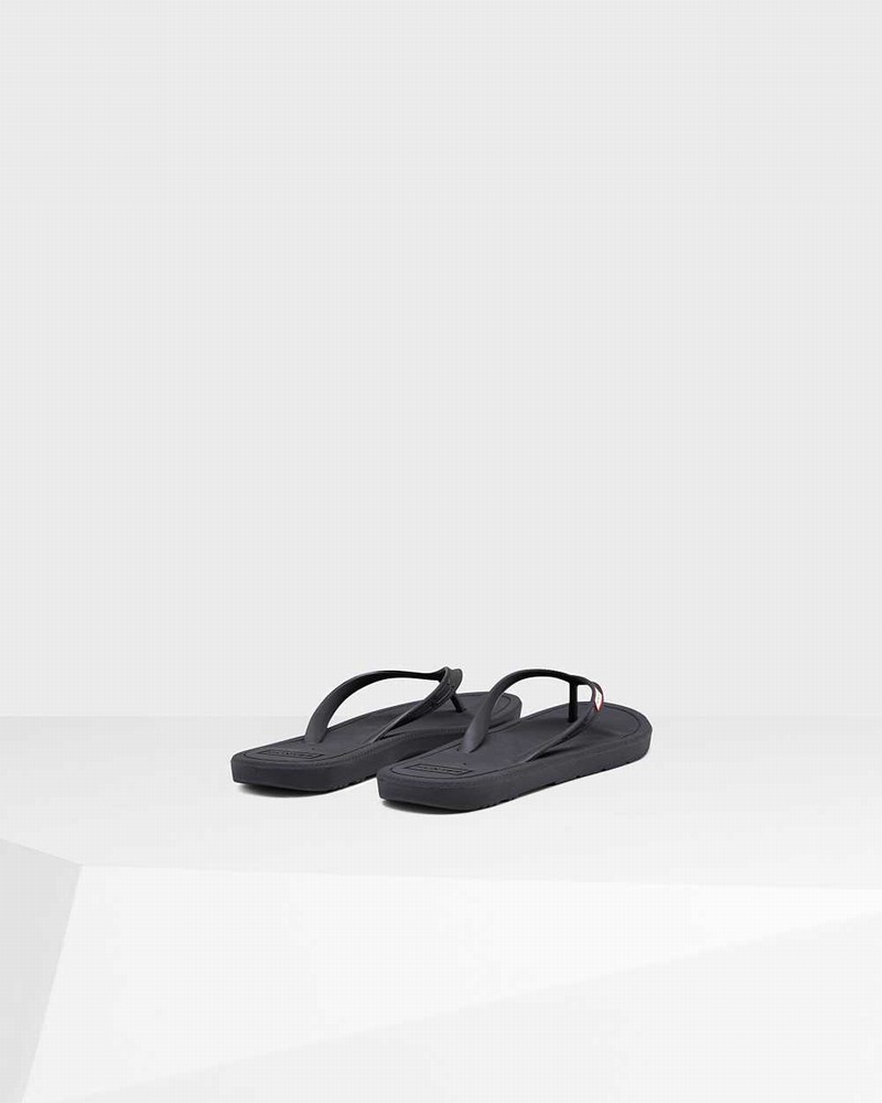 Hunter Original Women Flip Flops Black | 138990339