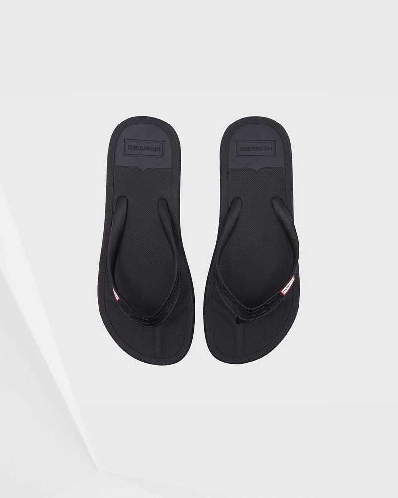 Hunter Original Women Flip Flops Black | 138990339