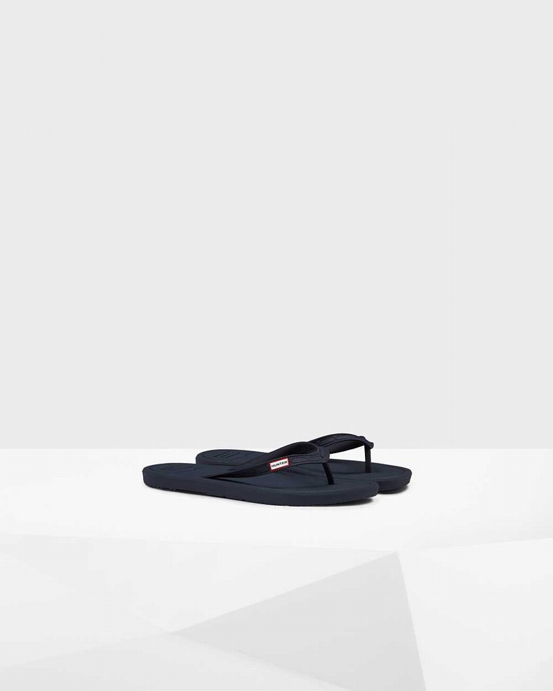 Hunter Original Women Flip Flops Navy | 461205864