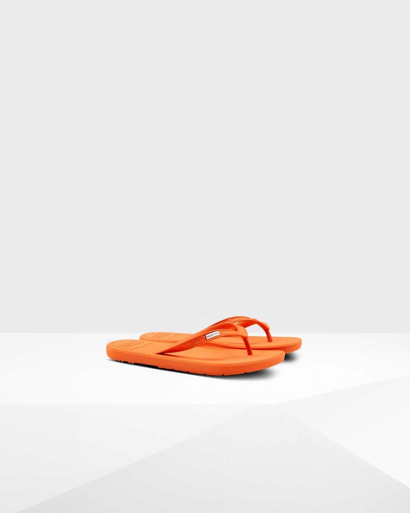 Hunter Original Women Flip Flops Orange | 414072462
