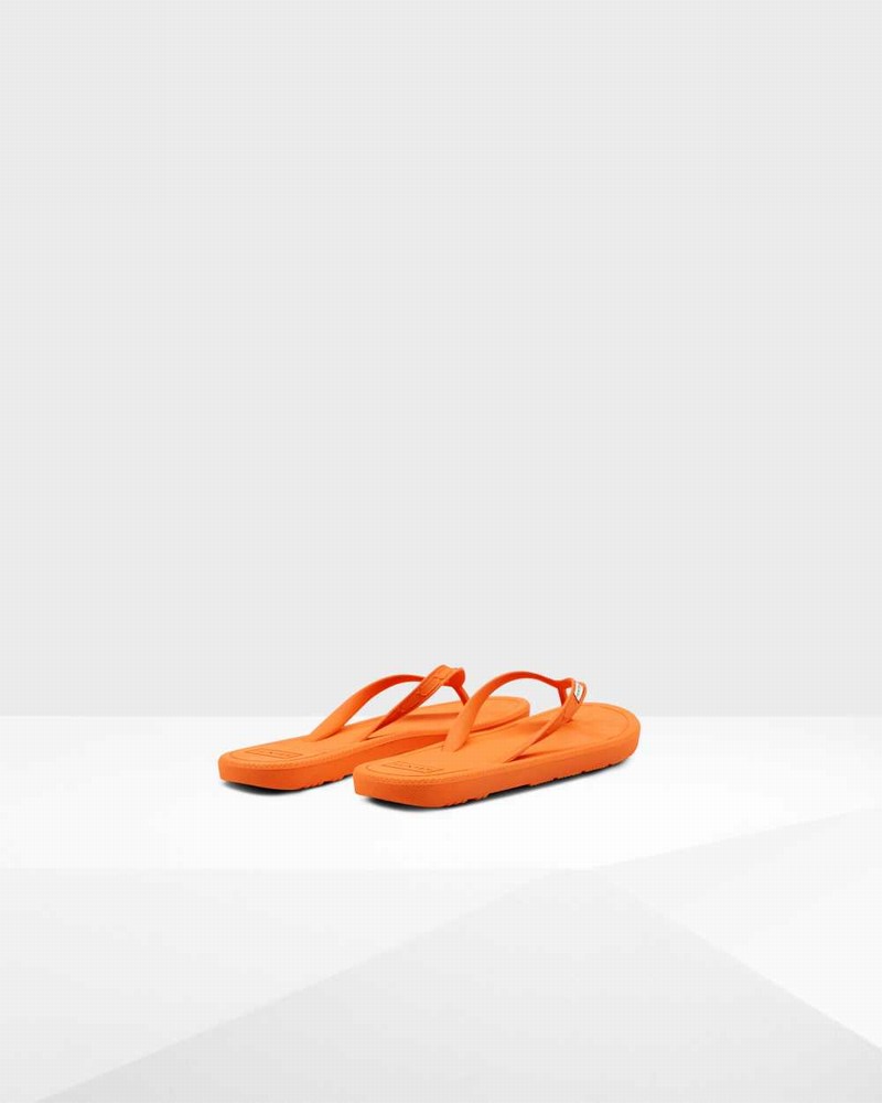 Hunter Original Women Flip Flops Orange | 414072462