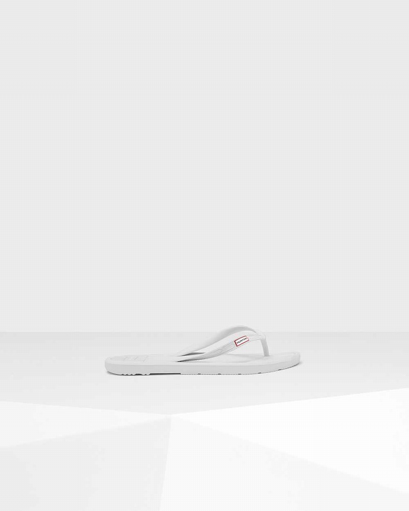 Hunter Original Women Flip Flops White | 341295763