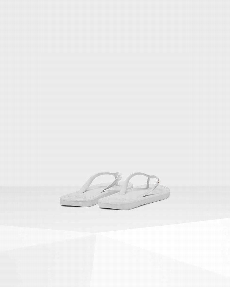 Hunter Original Women Flip Flops White | 341295763