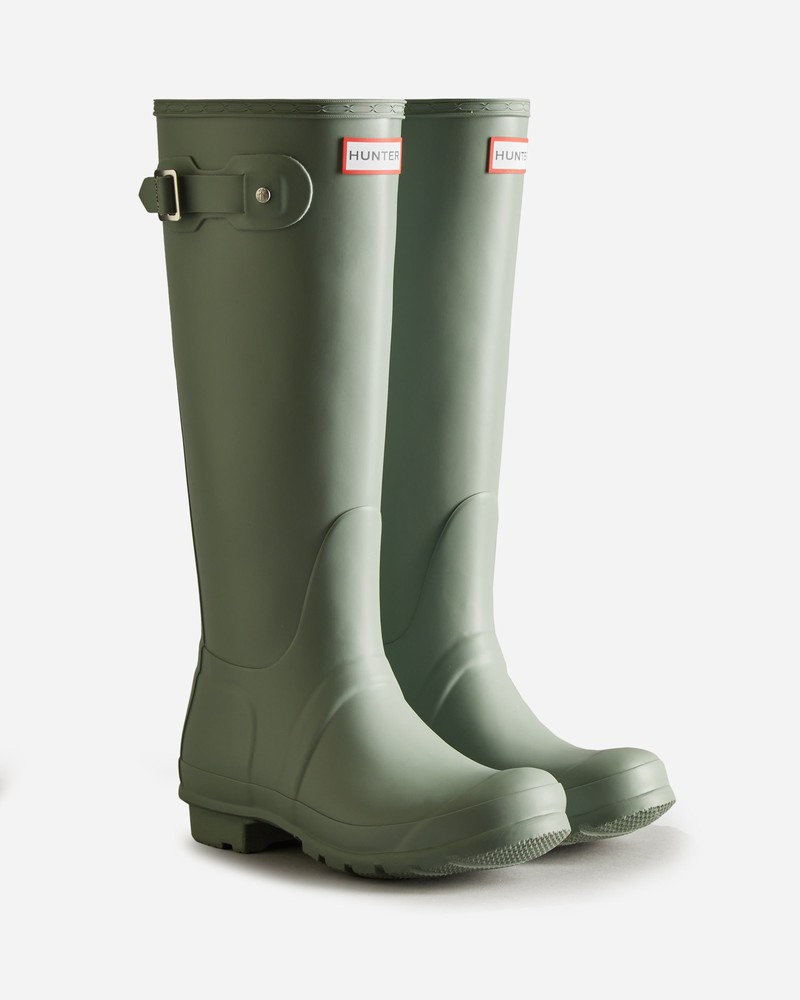 Hunter Original Women Tall Boots Green | 598429790