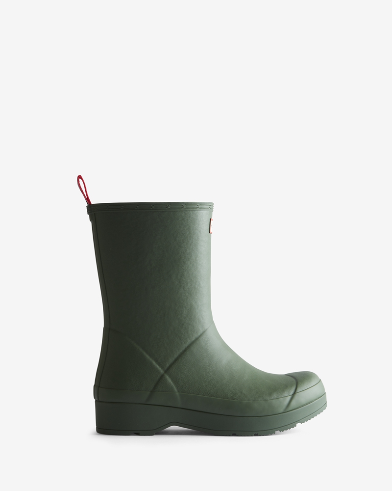 Hunter Play Mid Insulated Men Boots Green | 568618026