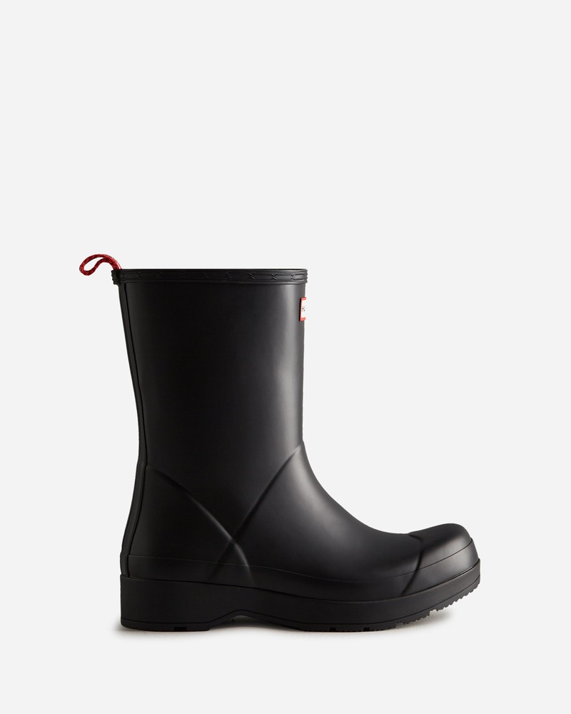 Hunter Play Mid Men Wellington Boots Black | 320452565