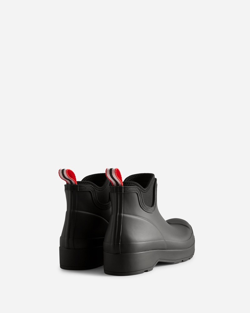 Hunter Play Neoprene Men Chelsea Boots Black | 322259461