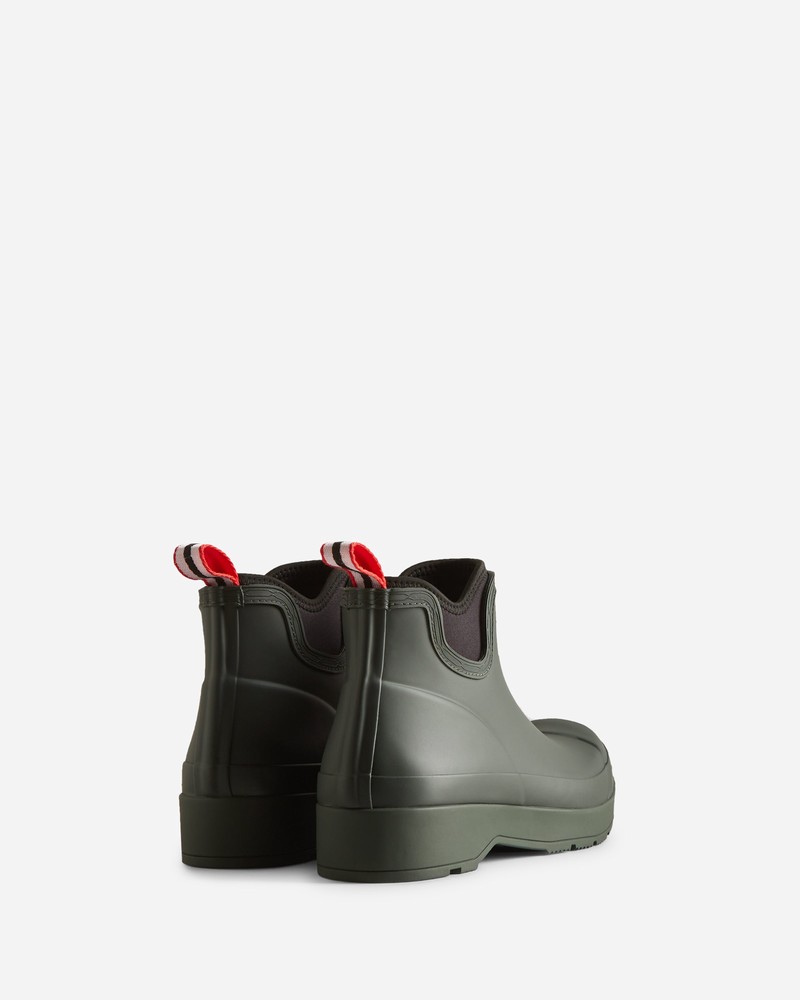 Hunter Play Neoprene Men Chelsea Boots Green | 161131260