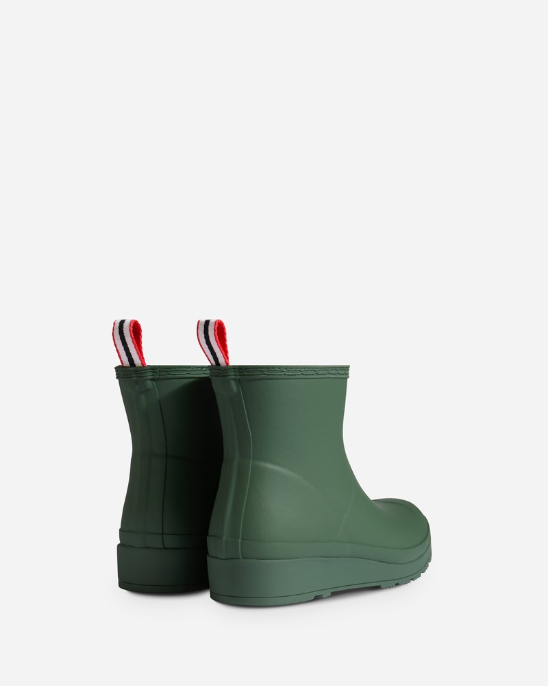 Hunter Play Shearling Insulated Short Women Wellington Boots Green | 358912629