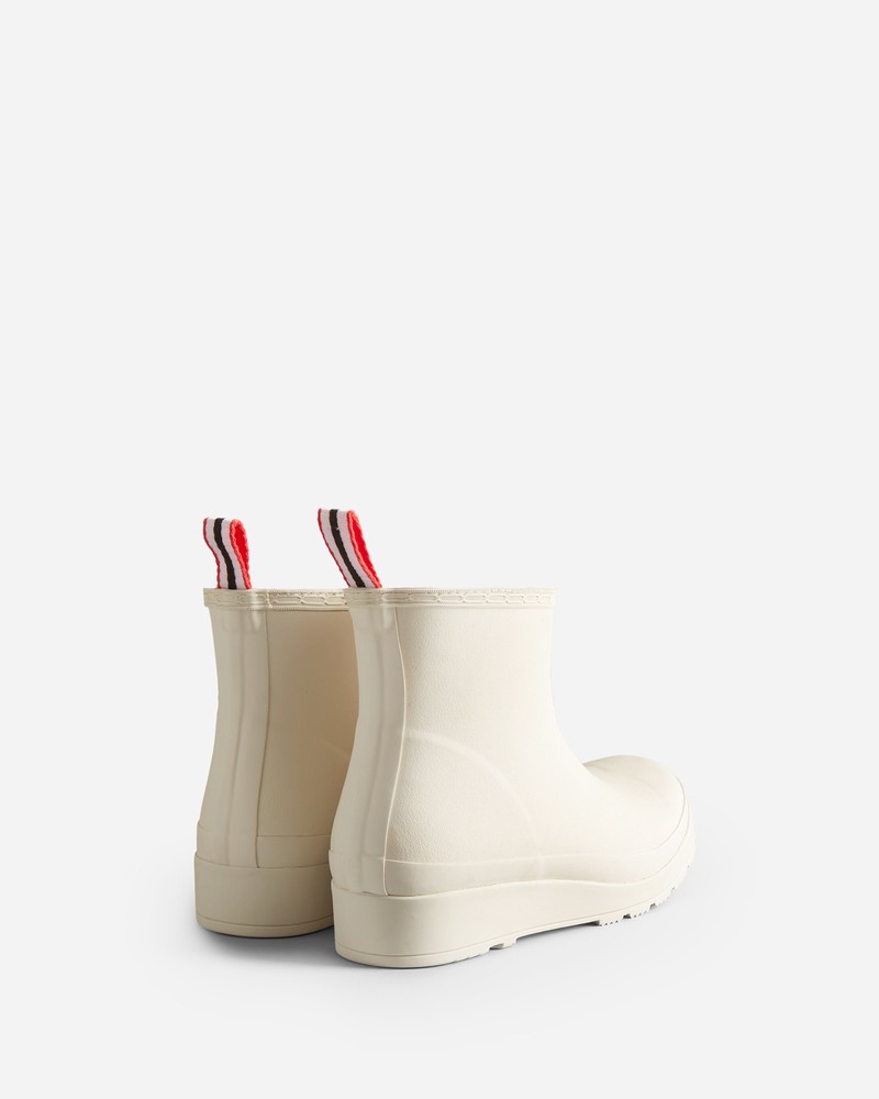 Hunter Play Shearling Insulated Short Women Wellington Boots White | 309302021