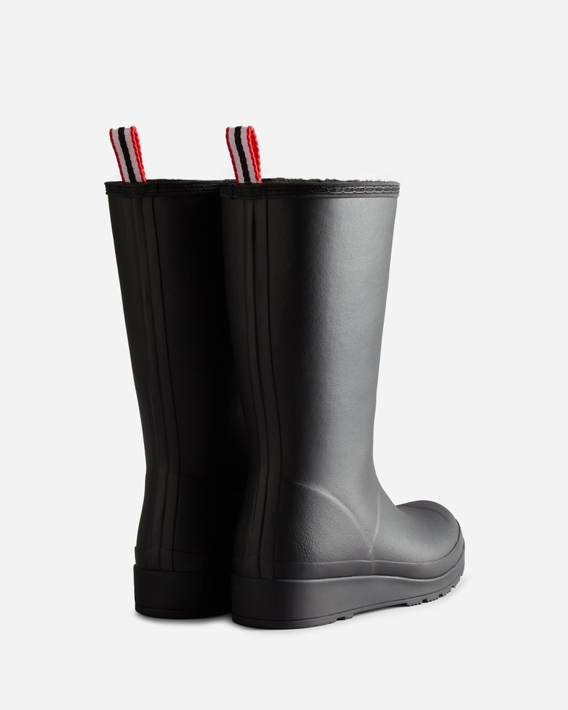 Hunter Play Shearling Insulated Tall Women Wellington Boots Black | 255439293
