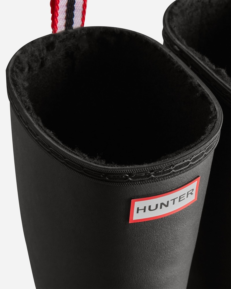 Hunter Play Shearling Insulated Tall Women Wellington Boots Black | 255439293