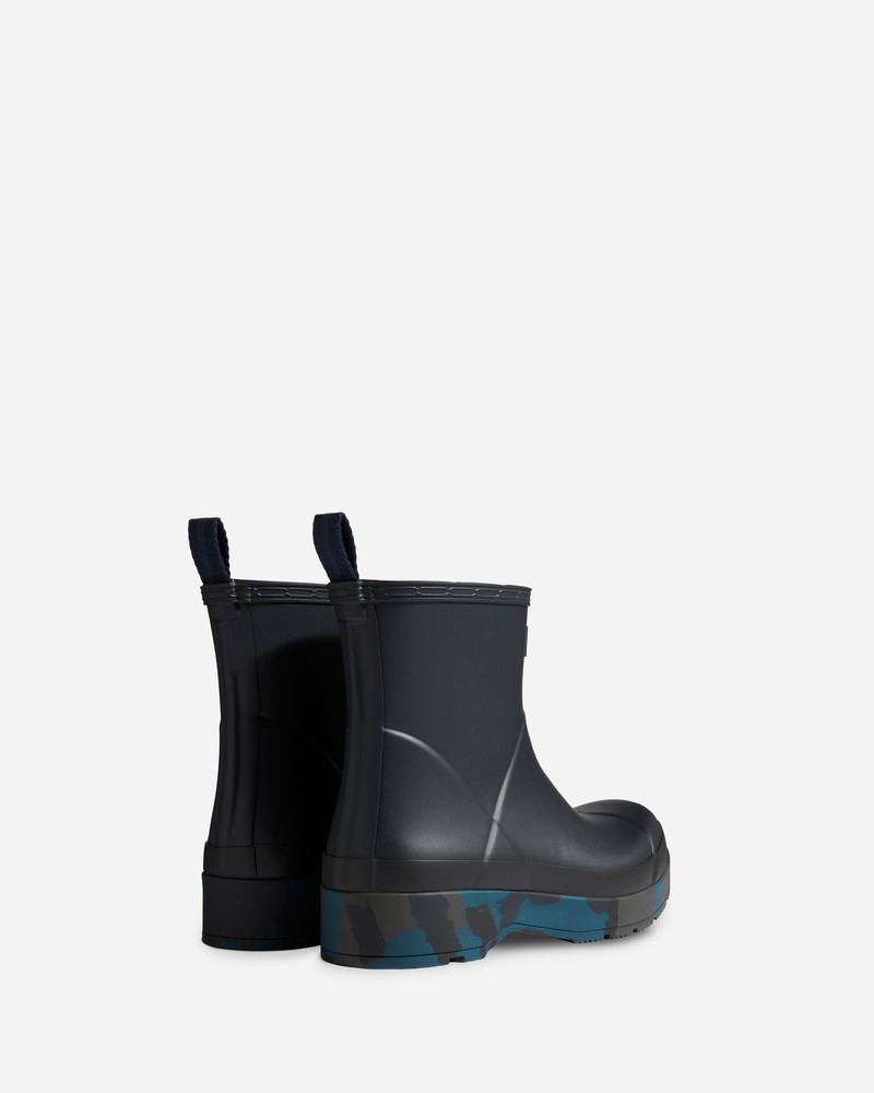 Hunter Play Short Camo Sole Men Boots Black | 827595449