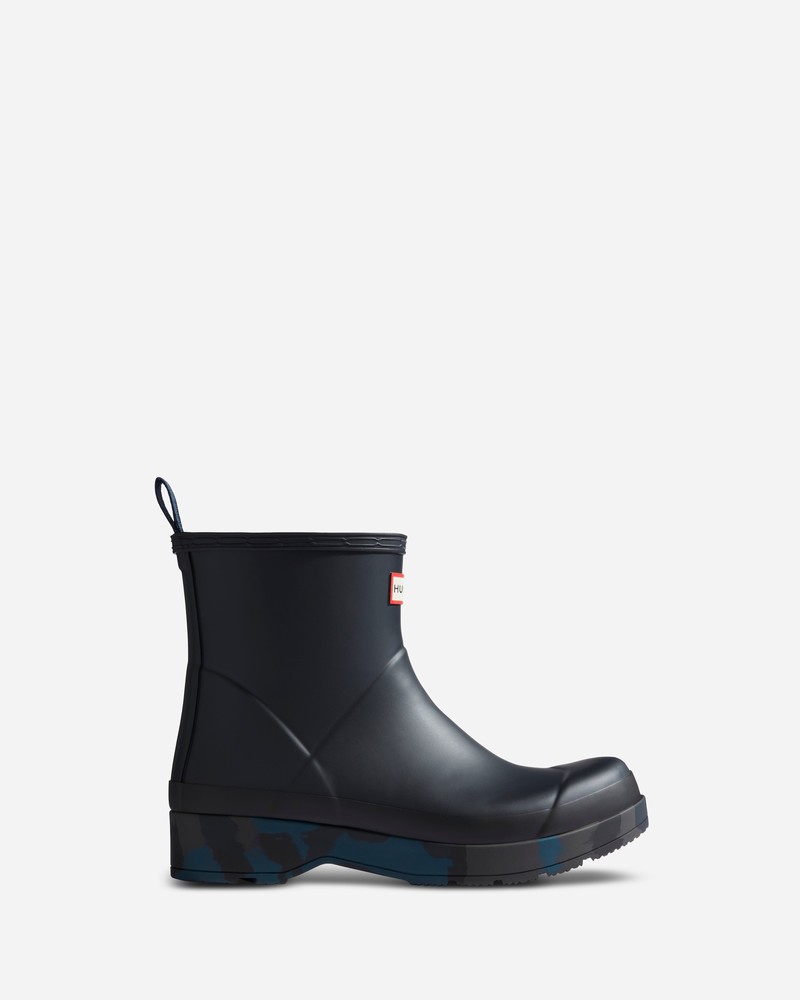 Hunter Play Short Camo Sole Men Boots Black | 827595449