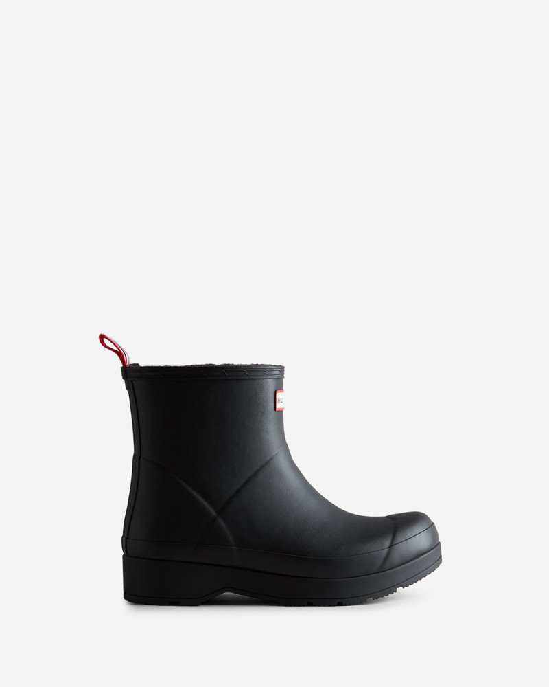 Hunter Play Short Insulated Men Boots Black | 546469656