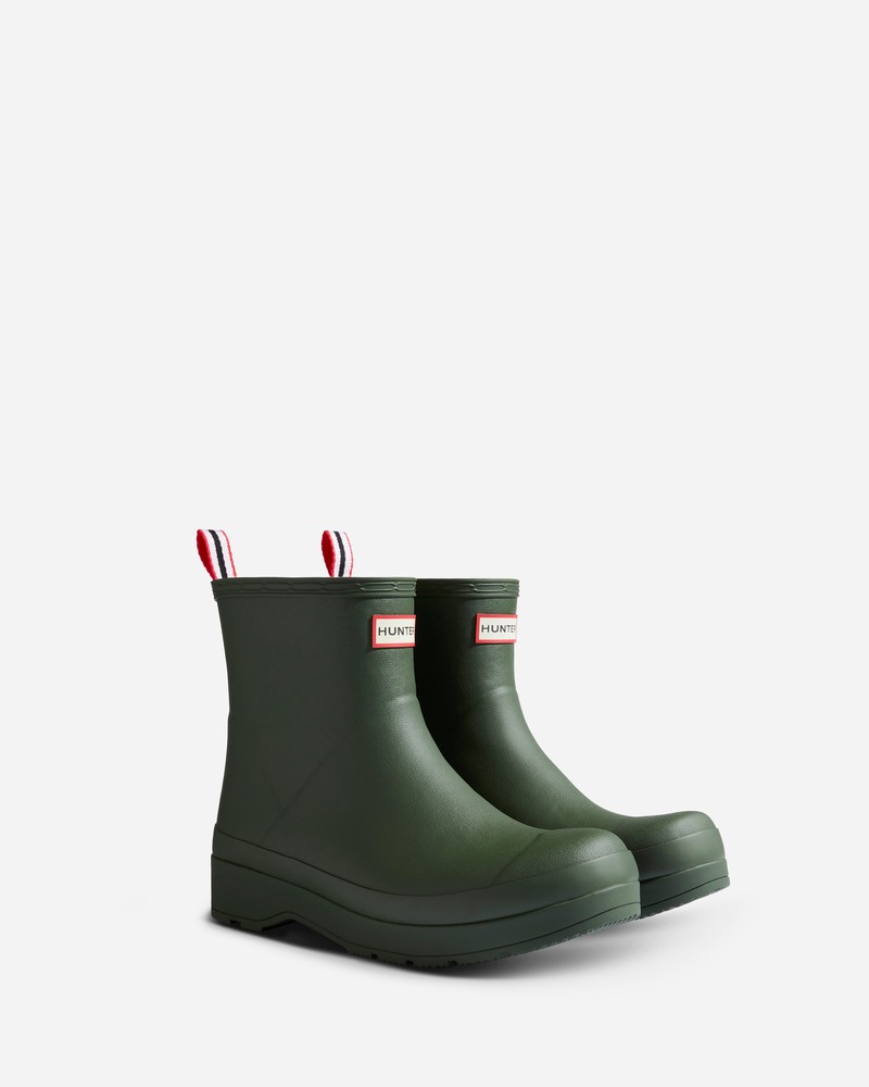 Hunter Play Short Insulated Men Boots Green | 864762426