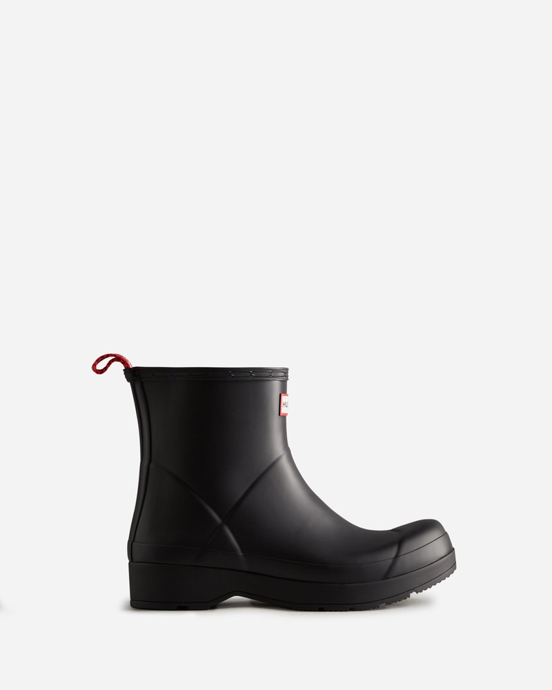 Hunter Play Short Men Wellington Boots Black | 978897854