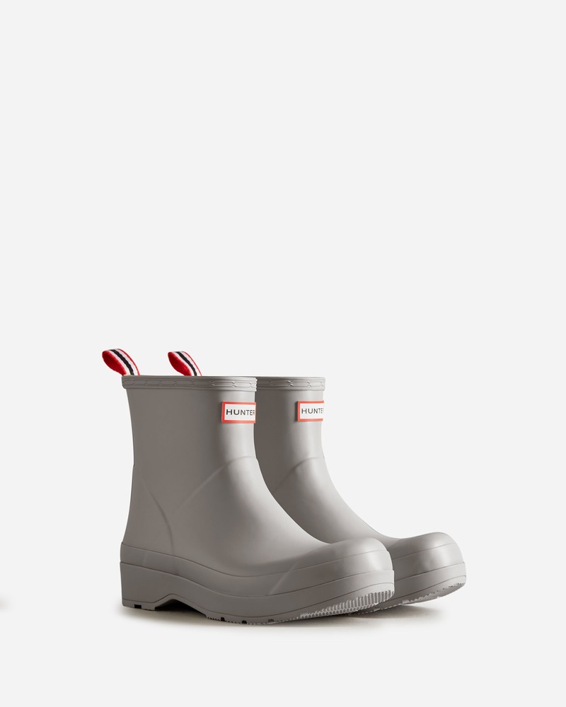 Hunter Play Short Men Wellington Boots Grey | 125966297