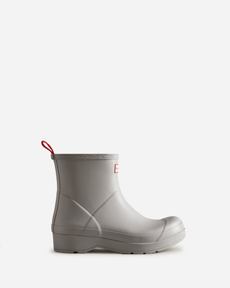 Hunter Play Short Men Wellington Boots Grey | 125966297