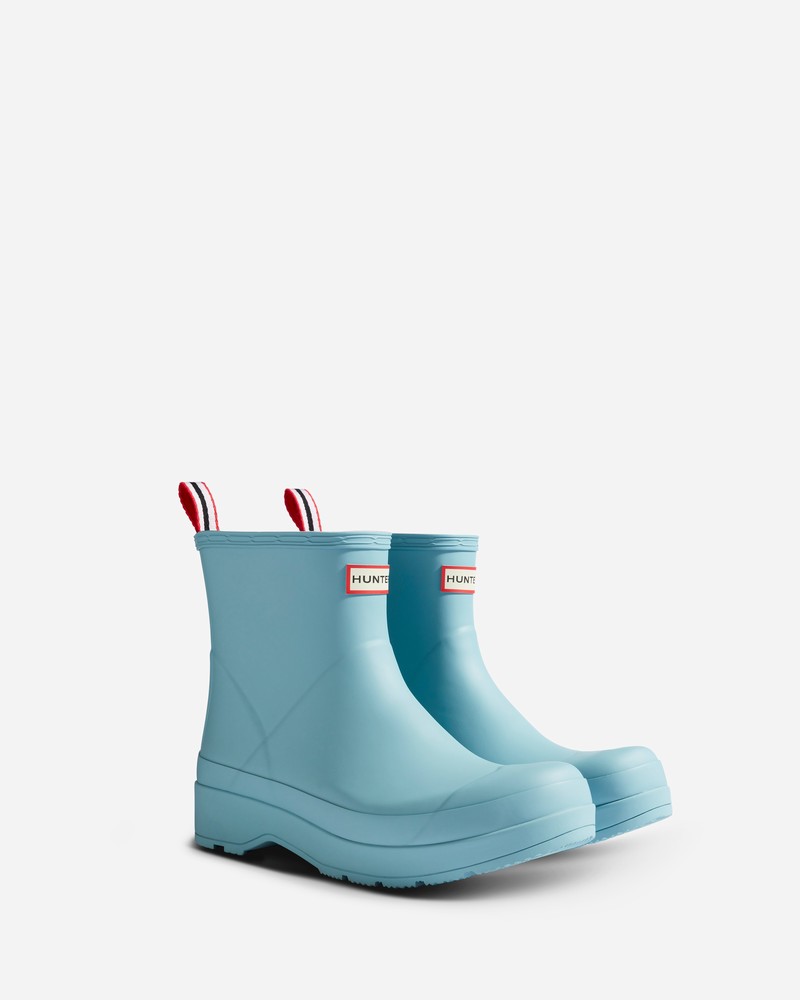 Hunter Play Short Men Wellington Boots Turquoise | 859589947