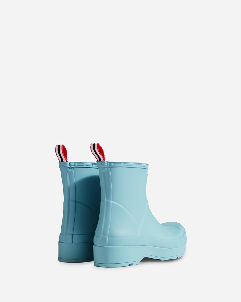 Hunter Play Short Men Wellington Boots Turquoise | 859589947