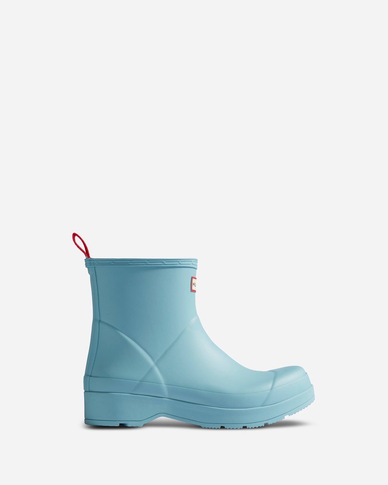 Hunter Play Short Men Wellington Boots Turquoise | 859589947