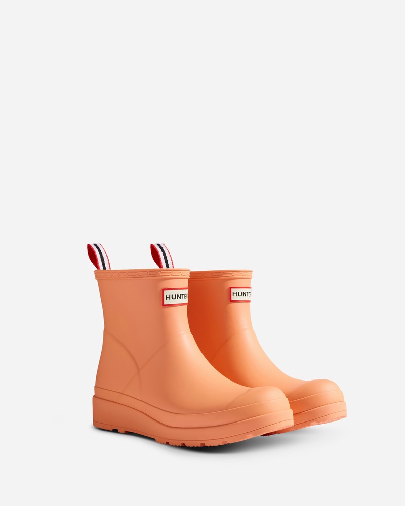 Hunter Play Short Women Wellington Boots Orange | 223595684