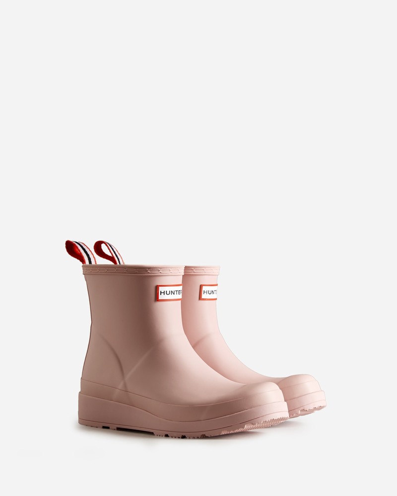 Hunter Play Short Women Wellington Boots Pink | 491164422