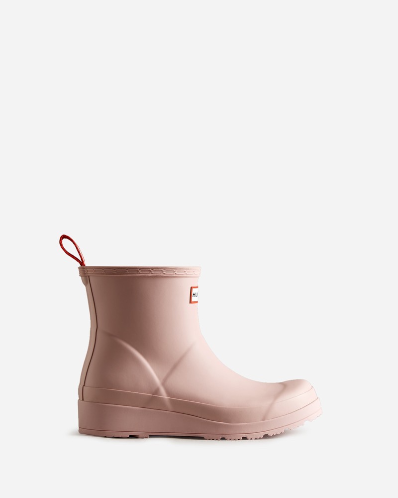 Hunter Play Short Women Wellington Boots Pink | 491164422