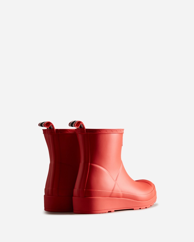 Hunter Play Short Women Wellington Boots Red | 782264018