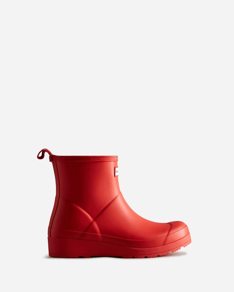 Hunter Play Short Women Wellington Boots Red | 782264018