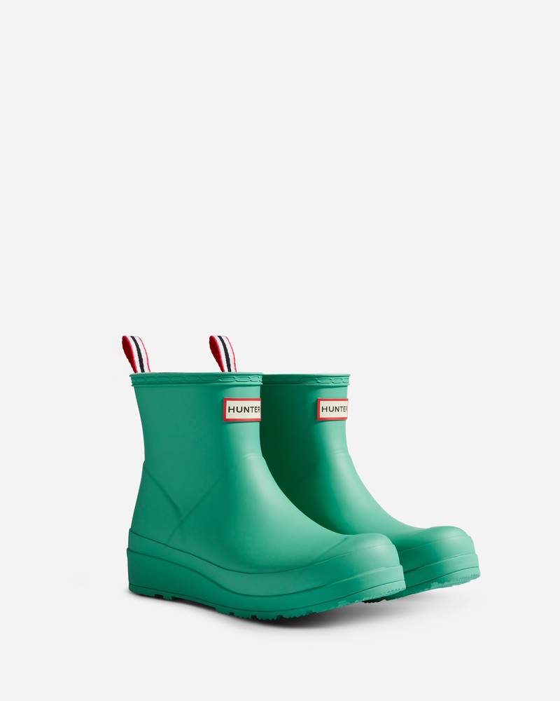 Hunter Play Short Women Wellington Boots Green | 158663820