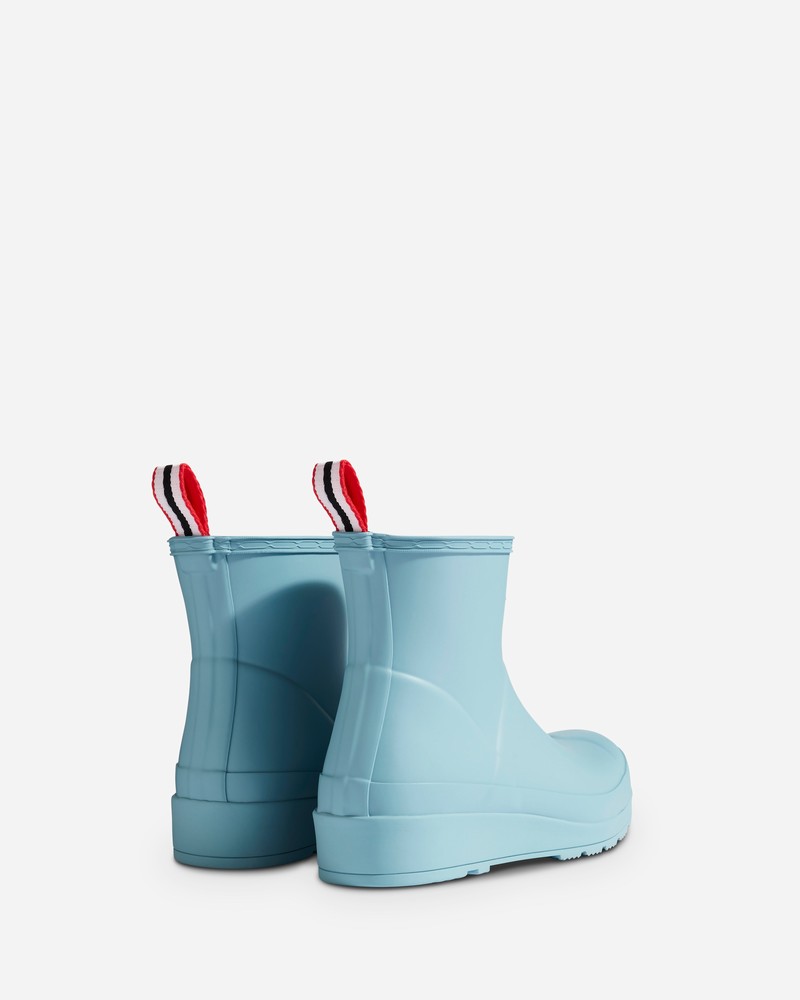 Hunter Play Short Women Wellington Boots Blue | 730613988